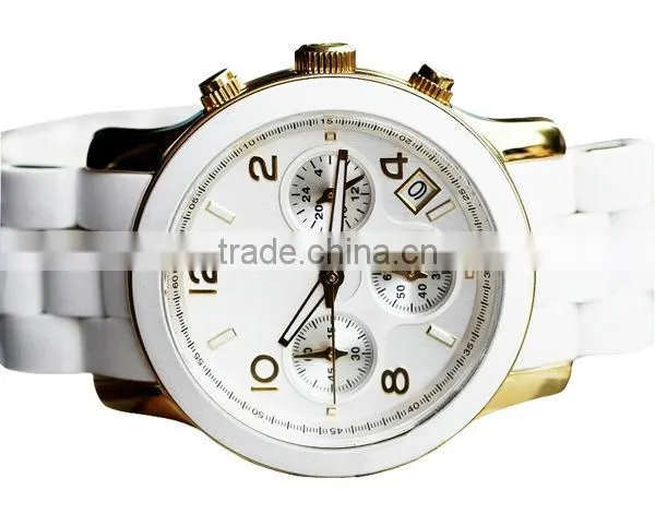Silicon band luxury comfortable wear lady watch made in china factory