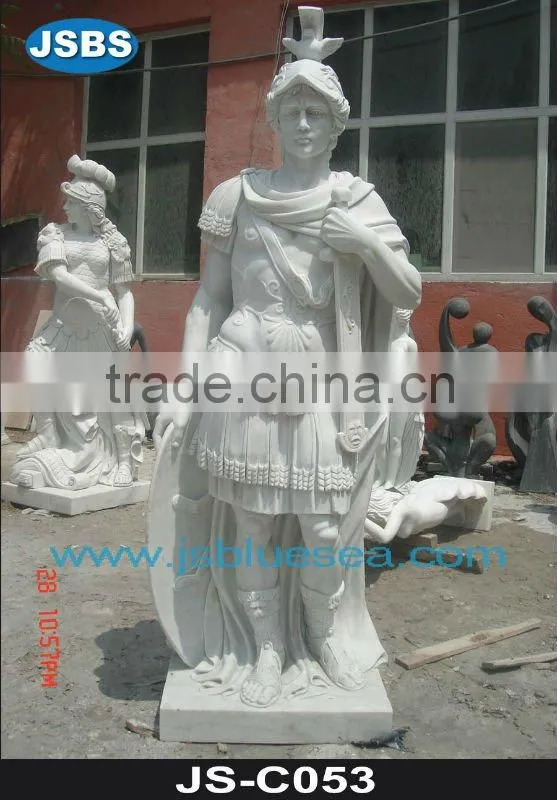 White marble female teacher statue