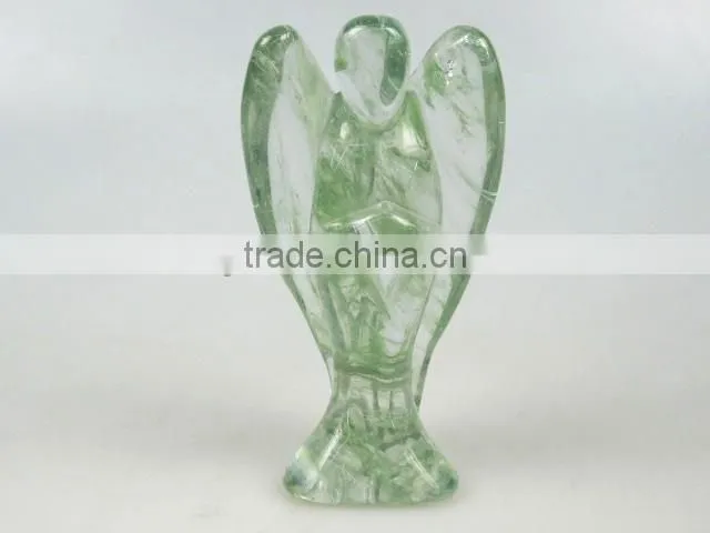 beautiful Green Quartz Carved Angel for wholesale