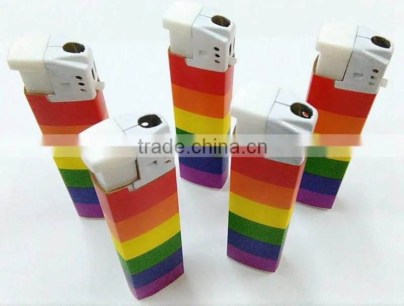 Fashion colored ribbon paper rechargeable lighter 2016