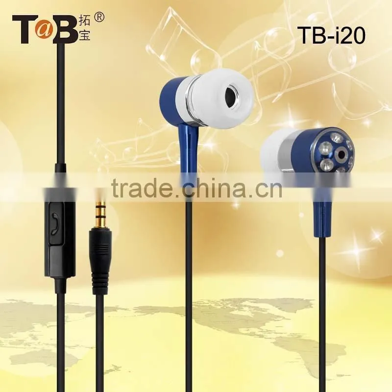Factory direct sale earphone cable with mic, earphone headphone with mic, cheap earphone with mic