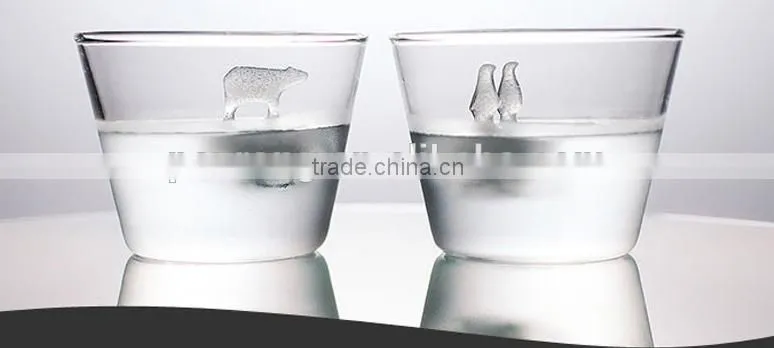 DIY cute penguins& polar ice lattice, silicone ice box.ice maker