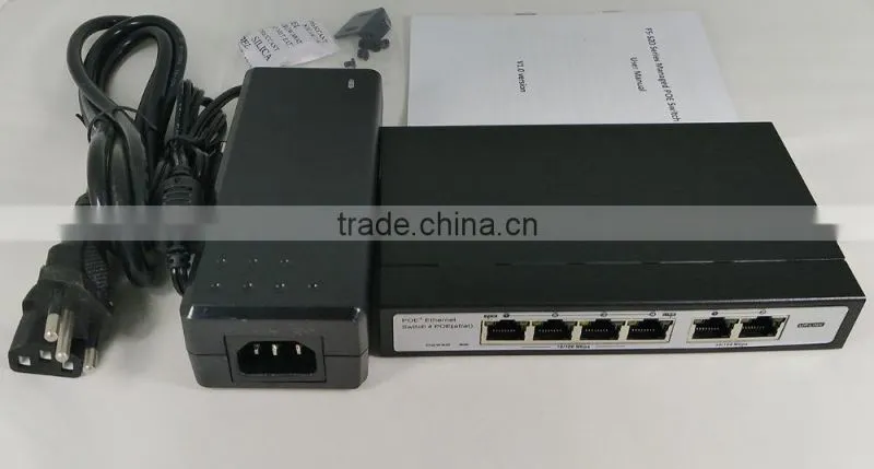 Folksafe 4 ports poe switch 48v-56v with proxy (OEM and ODM) 2 uplink port no 8 port