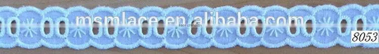 Durable professional designer cotton lace trim embroidery