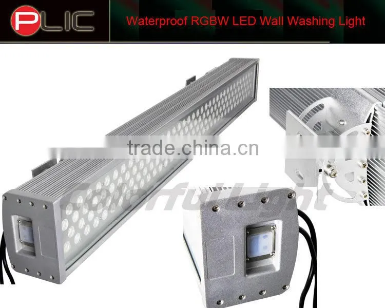 DMX512 RGBW IP65 CE and ROHS 144*1W linear wall washer LED