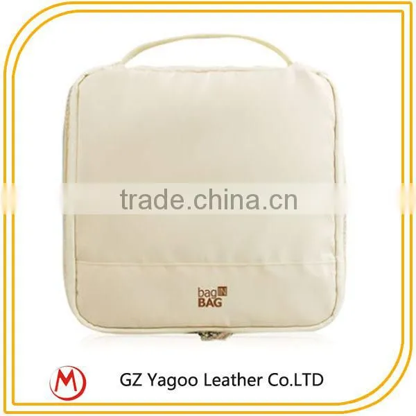 2015 Lady Stylish Travel Square Cheap Cosmetic Bag with Hook