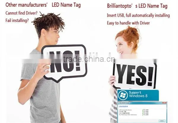 LED Digital Name Tag LED Name Badge