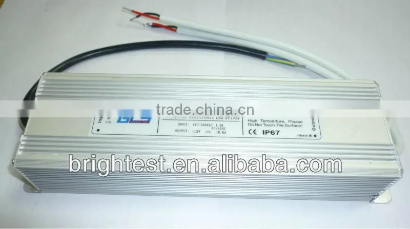 Constant current 250W LED drivers Waterproof IP67
