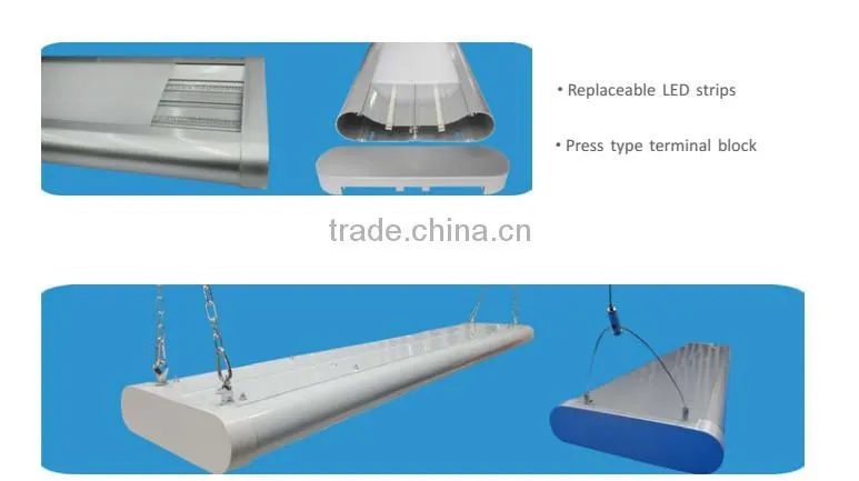 Aluminium housing with acrylic cover IP44 high wattage 60w office batten light