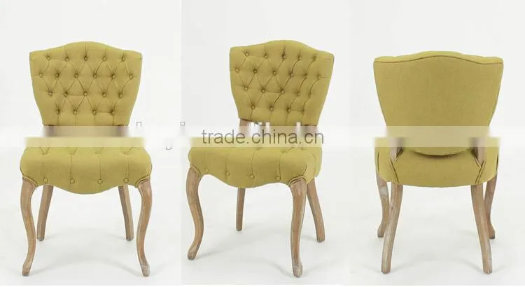 Classic New design button Fabric side chair/ Wedding chair/Coffee chair (CH-273-OAK )