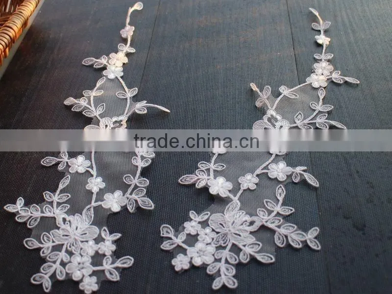Extra Large Crocheted Lace Applique For Bridal,Lace Applique Patch