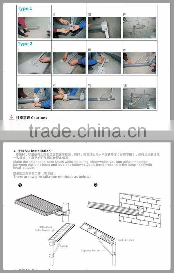 Integrated Street Light in Solar Lights LED Solar Street Lighting