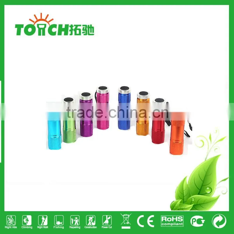 Cheap mini 9 LED flashlight