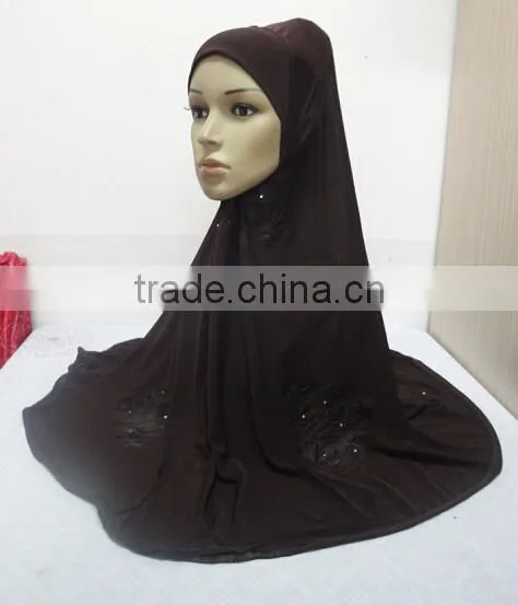 H306 big size muslim hijab with flower prints,islamic scarf