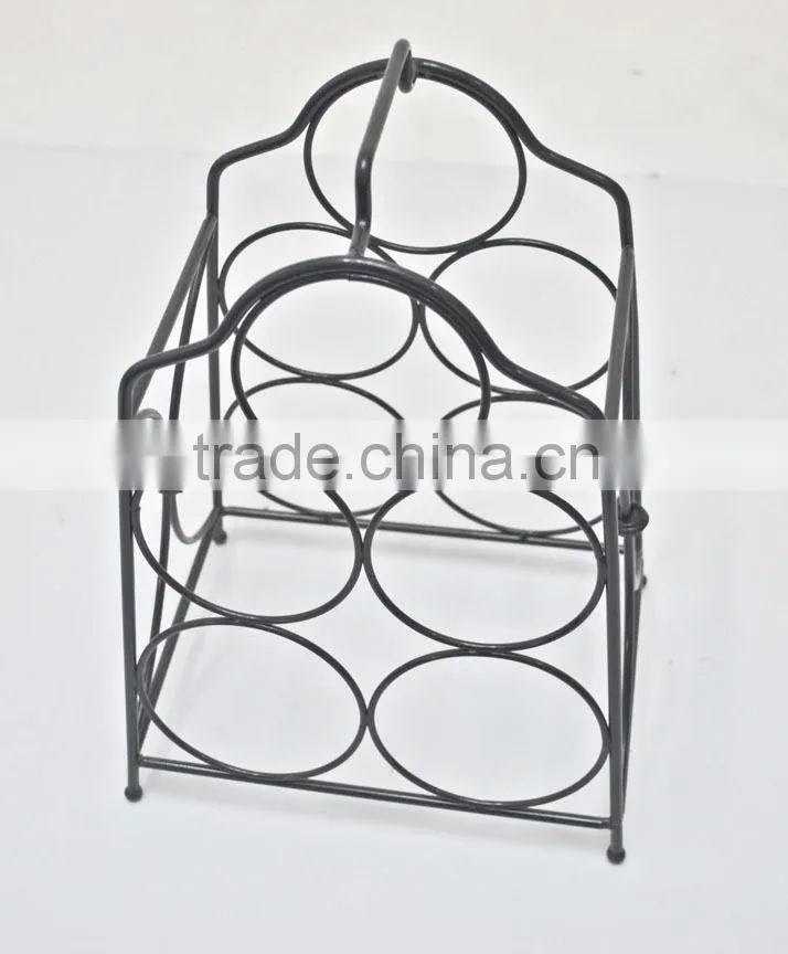 customized shining fashionable metal wine shelf rack