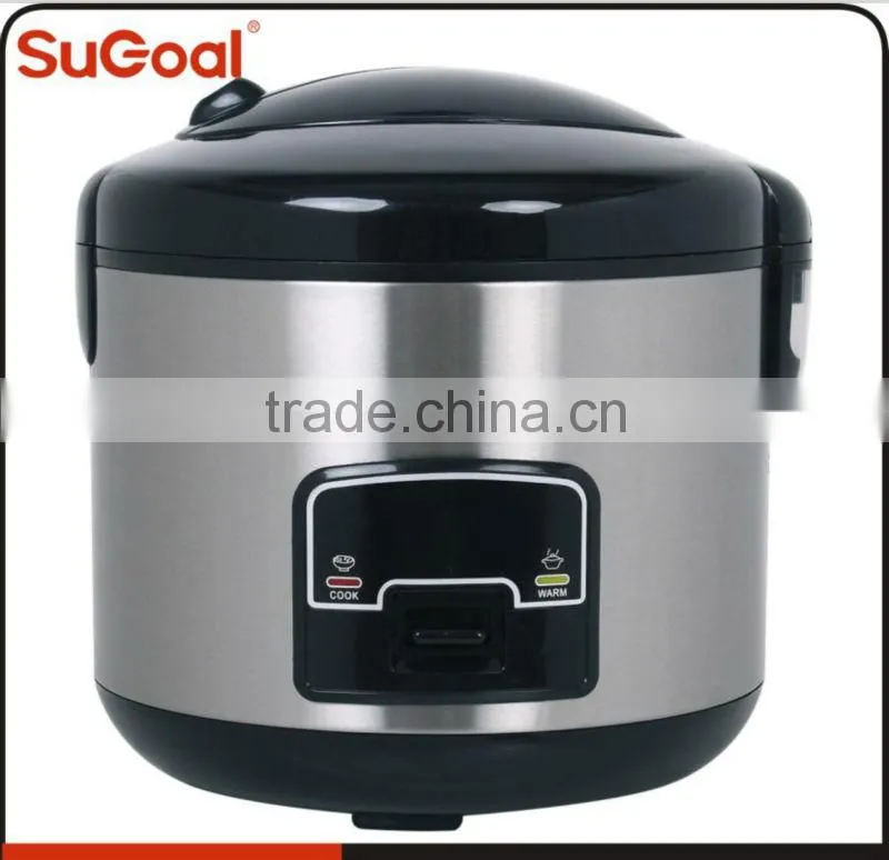 1.8L Stainless Steel Rice Cooker with Steam Tray