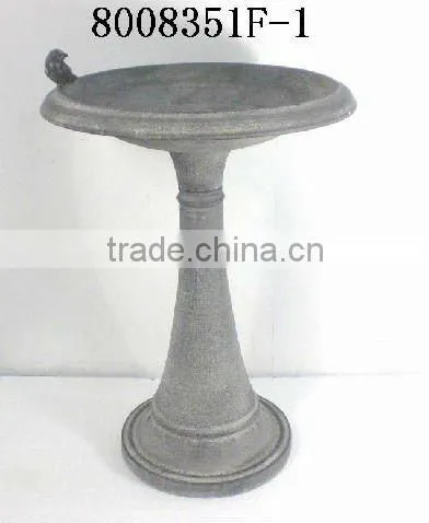 8008351F-Tall metal bird feeder birdbath