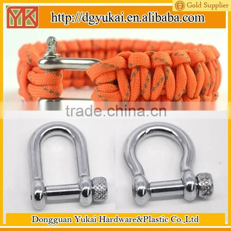 Yukai screw pin bow shackles paracord clevis shackles for outdoor sports