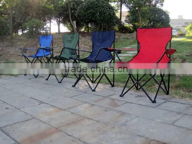 Portable folding 600 D PVC/PE Oxford Nylon Outdoor camping picnic beach foldable chair with carry bag on arm