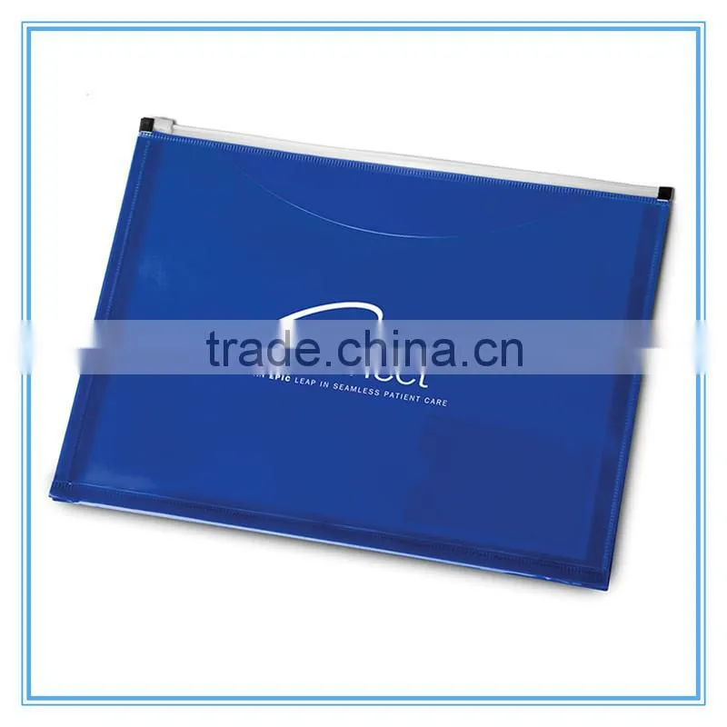 Dongguan factory cheap price document plastic clear file folder /document bag