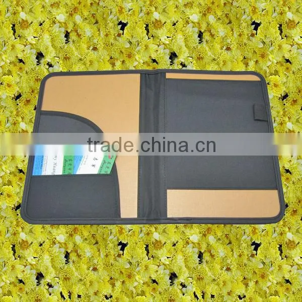 embossed cover leather folder