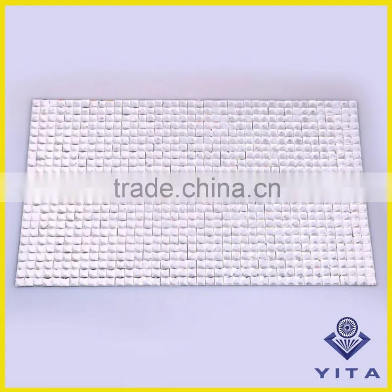 Factory price hotfix 8*8MM all glass rhinestone mesh sheet 24*40cm
