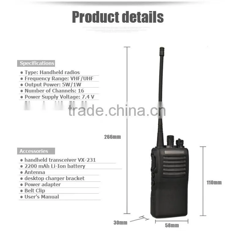 amatuer radio talkie VX-231 ham radio long distance woki toki