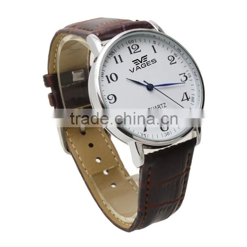 leather PC21 quartz arabic numberals dial wrist watch