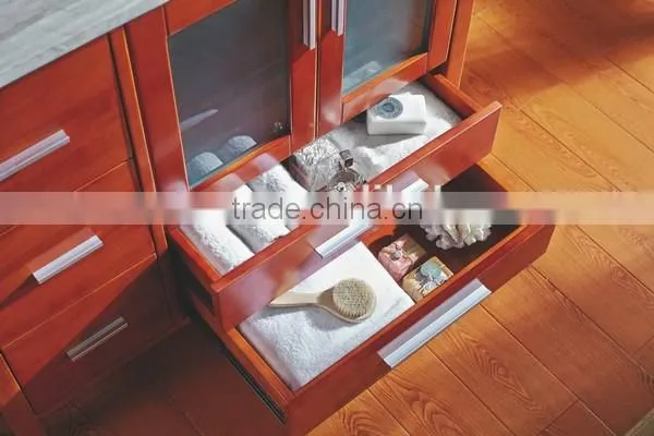 Double Sinks Brown color Bathroom Cabinet Oak Wood Vanity New design Bathroom cabinet No.1005B