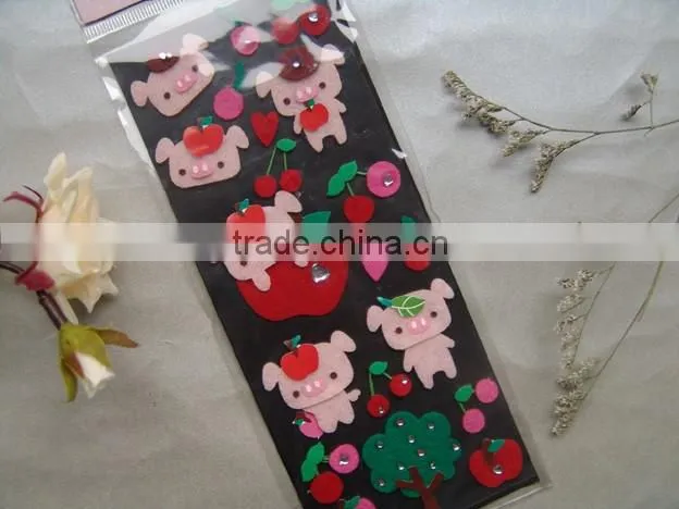 Custom 3D Felt Fabric Sticker