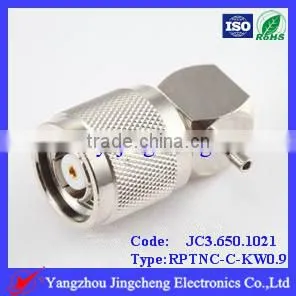 RPTNC male body with female pin crimp straight type for 0.4D cable