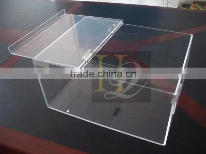 China Manufacturer Acrylic Material acrylic candy cake box with removable lid removable cover