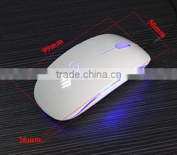 Lighting up custom logo slim mouse with cable