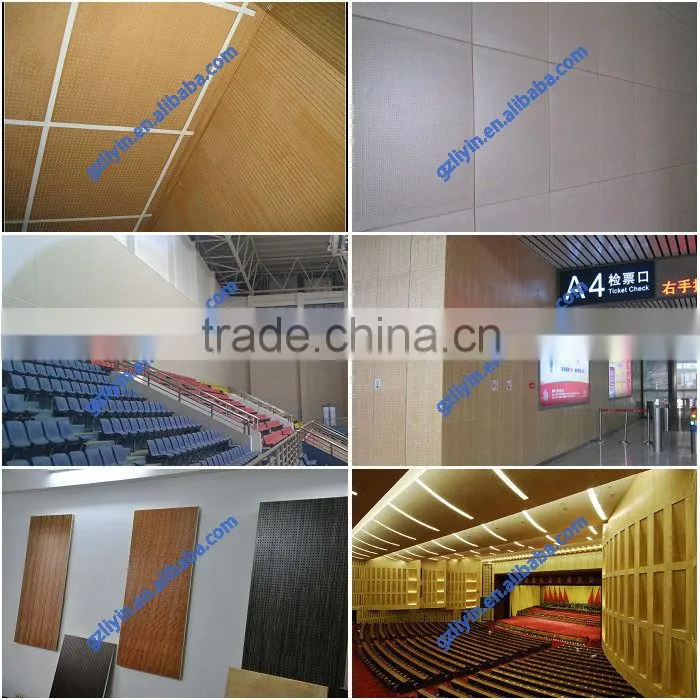 noise control sound panel mdf perforated fireproof ceiling materials