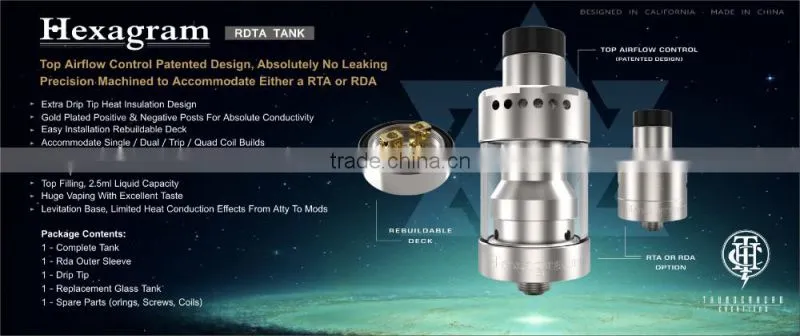 2016 new electronic cigarette big vapor RDA vape atomizer in stock