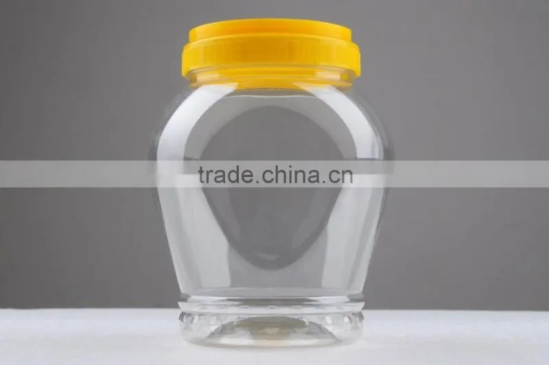 500ml PET clear plastic candy jar with screw cap