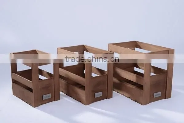 OEM Custom Bottle Fruits Storage Wooden Crates