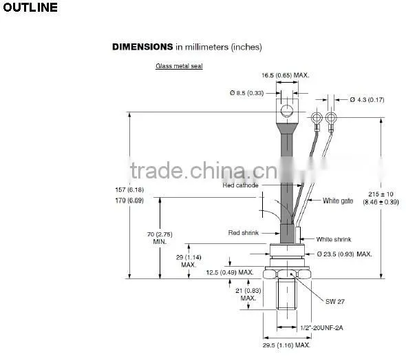 Fast recovery thyristor 800V