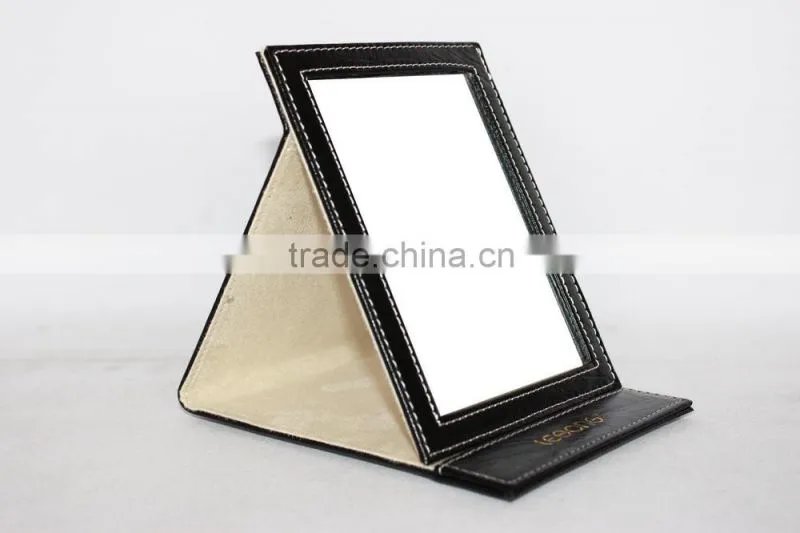 High Quality leather Standing Up Cosmetic Mirror