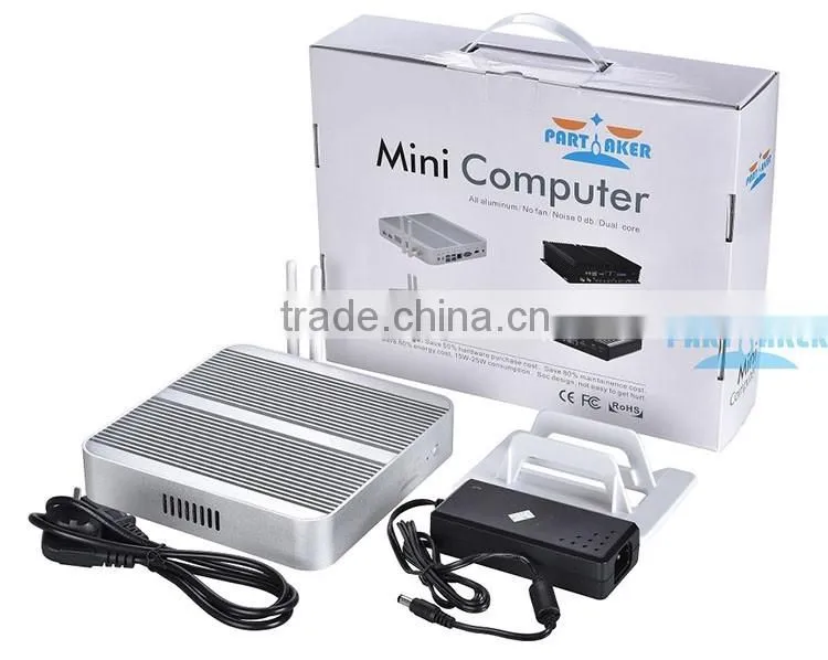High Quality New Design 5th CPU Intel Core i3 5005U Aluminum Fanless Computer