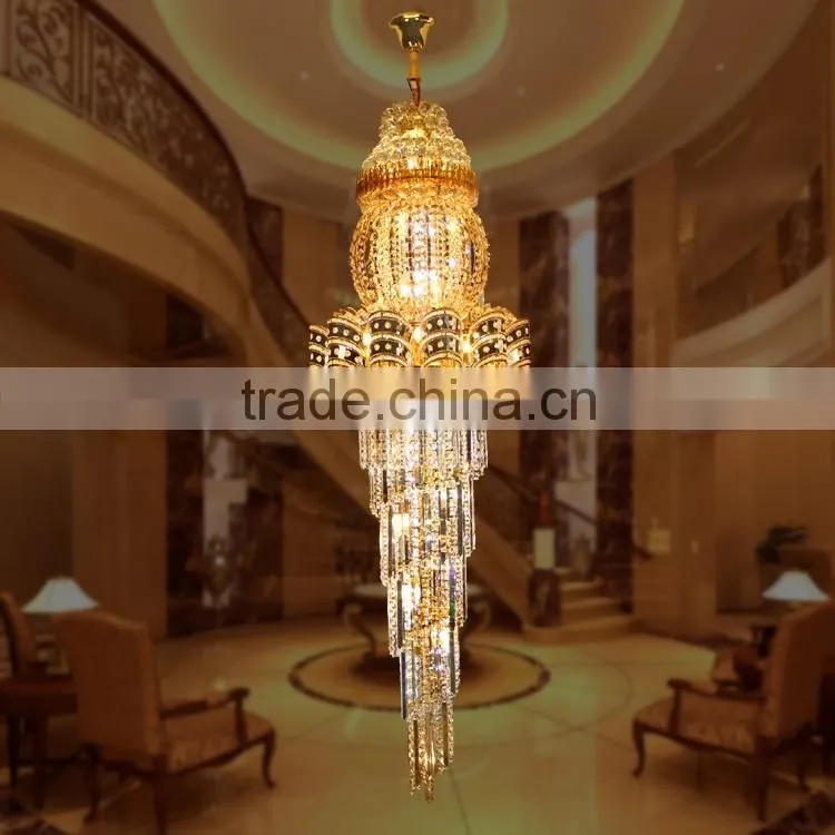 Competitive price high ceiling modern crystal chandelier from China 98108