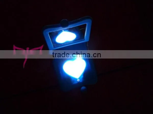 Easam led light makeup mirror,makeup mirror with led light,pocket mirror with led light