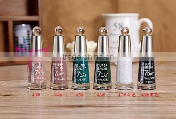 Easam hot sale BKGORGEOUS super bright 7days nail gel polish