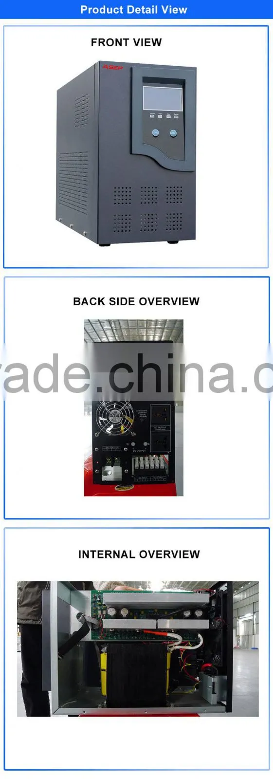 Intelligent Battery Management Over Load Protection 2000W Inverter