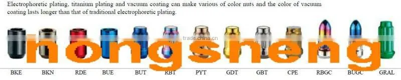 10.9 grade color zinc coating alloy steel wheel stud