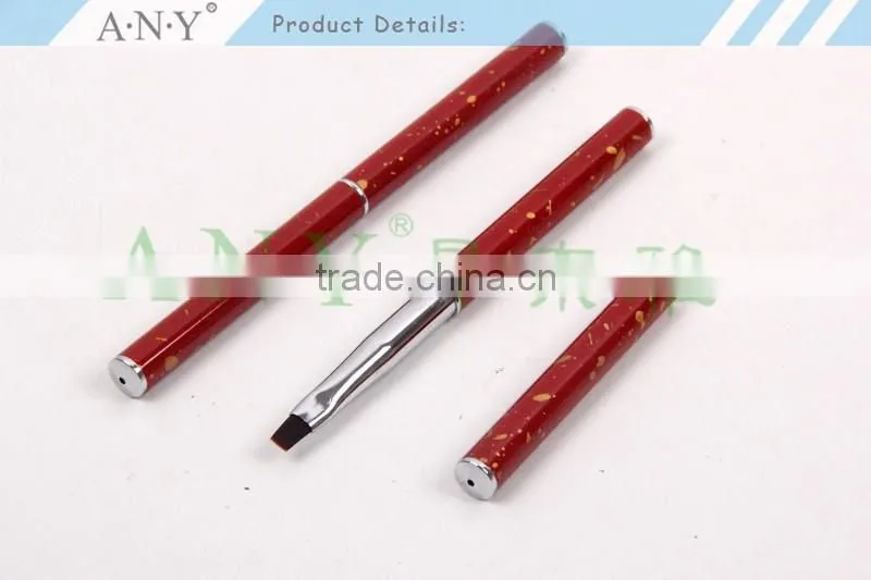 ANY New Arrival Mental Handle Pure Color Flat Hair Gel Nail Art Brush Hot Sale