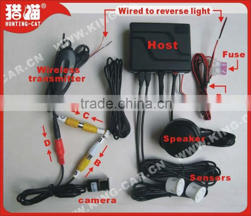 rear view mirror TFT display parking sensor & rear view camera