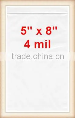 wholesale zlb-17 3" x 4" 4 Mil Clear Zipper Bags, Dispenser Bag Packs of 100