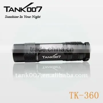 one mode CREE Q5 LED Aluminum camping flashlight TANK007 TK360