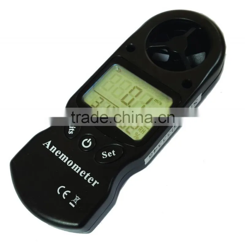 LCD Digital Hand-held Wind Speed Gauge Meter multifunction Measure Anemometer Thermometer and temperature